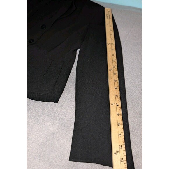 Talbots Womens 6 Petite 6P Black Cropped Blazer Jacket Tailored + Skirt SET OF 2 - Picture 12 of 16